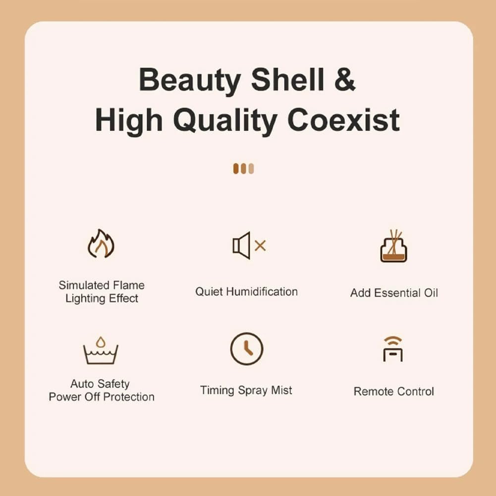 Campfire Flame Fire Humidifier, Bonfire Aromatherapy Essential Oil Diffuser