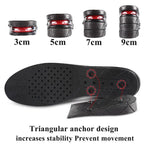 Height Increase 1'' to 4'' inches Shoe Insoles 4 Layers  (fit all size)